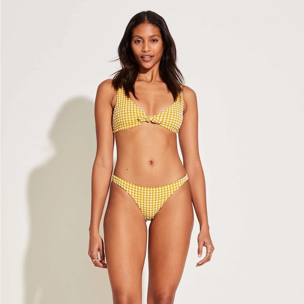 Vitamin A Luciana Honeycomb Gingham Bikini